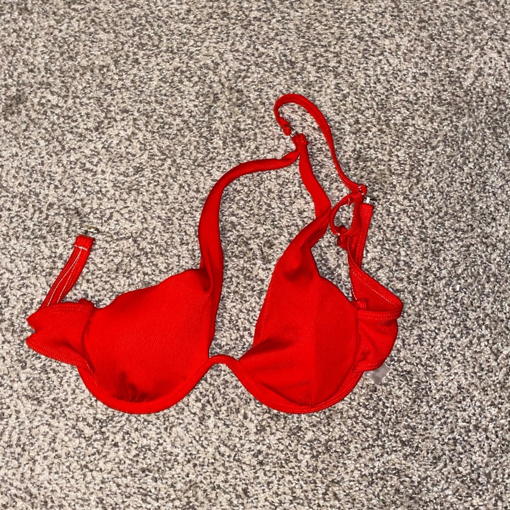 red bikini top